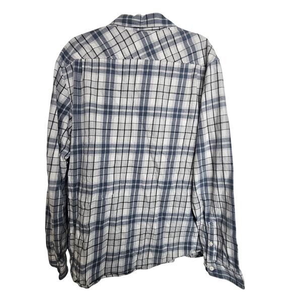 RVCA Mens Shirt Gray Plaid Long Sleeve Button Flannel Men XL Regular Fit - Picture 8 of 8